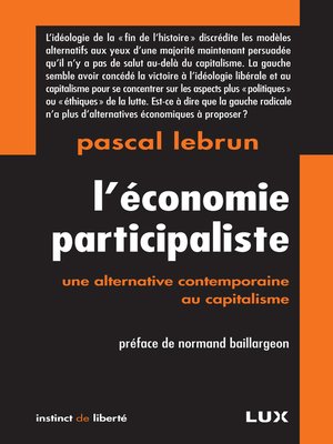 cover image of L'économie participaliste